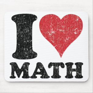 Vintages i-Liebe-Mathe Mousepad