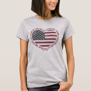 Vintages i-Liebe USA-Herz T-Shirt