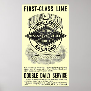 Vintages Illinois Central RR Poster