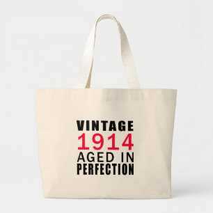 Vintages im Jahre 1914 gealtert in der Perfektion Jumbo Stoffbeutel