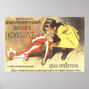 Vintages Imperial-Russisches Werbeplakat Poster