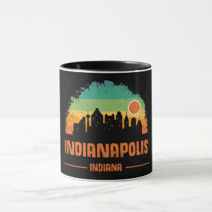 Vintages Indianapolis City Bloomington Retro Tasse