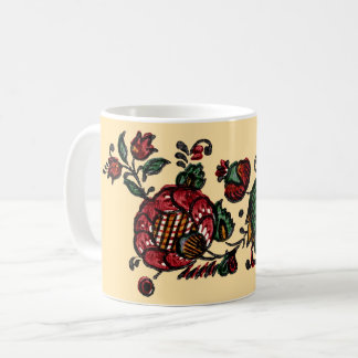 Vintages indisches Cotton Chintz Fabric Kaffeetasse