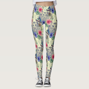 Vintages indisches Tigermuster Leggings