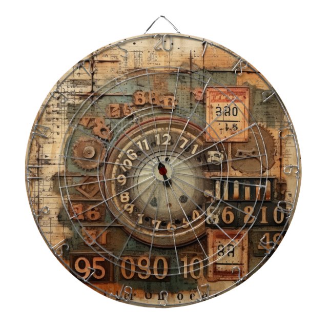 Vintages industrielles Grunge Dartboard Dartscheibe (vorne)