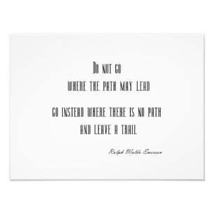 Vintages Inspirational Zitat Emerson kundengerecht Fotodruck