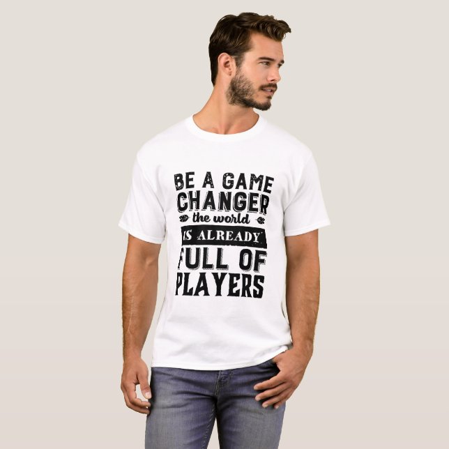Vintages inspirierendes Zitat ist ein Spielechance T-Shirt (Vorne ganz)