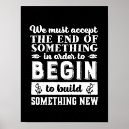 Vintages inspirierendes Zitat Ließ los und ging we Poster