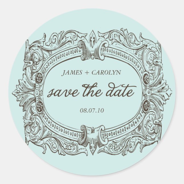 Vintages inspiriertes Etikett Runder Aufkleber (Vorderseite)