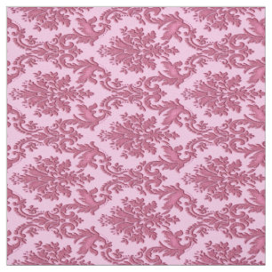 Vintages inspiriertes rosa Damast-Druck-Gewebe Stoff