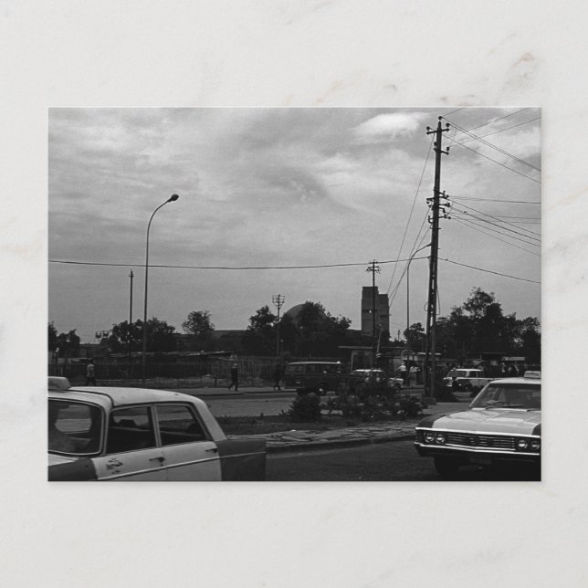 Vintages Irak Baghdad Straßentaxis Postkarte (Vorderseite)
