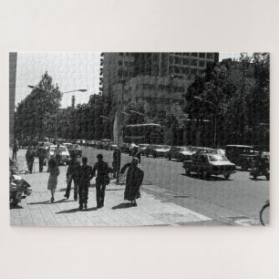 Vintages Iran Teheran Stadt Straße und Menschen Puzzle