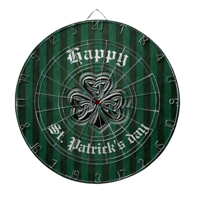 Vintages irisches Glücksspiel-Kleeblatt Dartscheibe (vorne)
