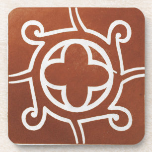 Vintages irisches keltisches Kunstdesign Rot Untersetzer