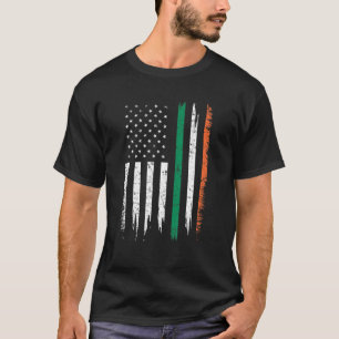Vintages Irish American Flag Kleeblatt St Patrick' T-Shirt