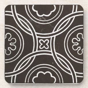 Vintages Irish Celtic Art Design Black Getränkeuntersetzer