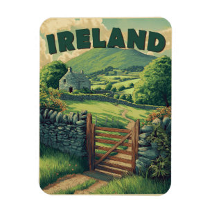 Vintages Irland Landschaft Magnet