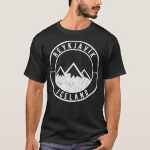 Vintages Island mit Gletschern T-Shirt