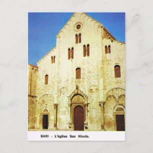 Vintages Italien, Bari, Kirche St. Nikolaus Postkarte