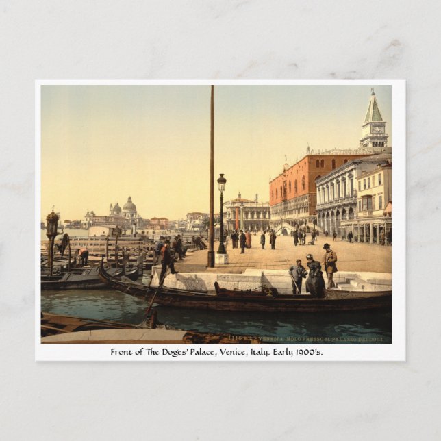 Vintages Italien, Doges Palace Venice Postkarte (Vorderseite)