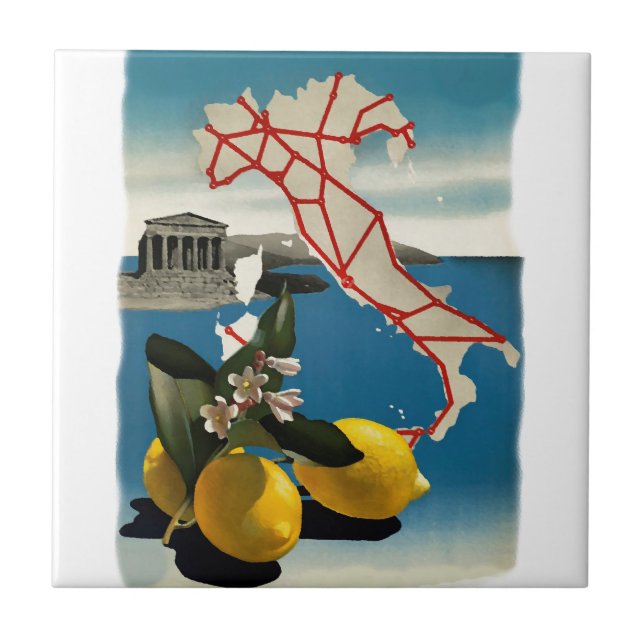 Vintages Italien Fliese (Vorderseite)