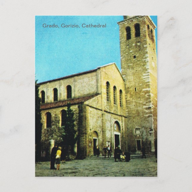 Vintages Italien, Grado, Gorizio, Kathedrale Postkarte (Vorderseite)