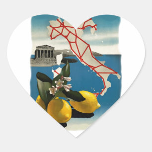 Vintages Italien Herz-Aufkleber