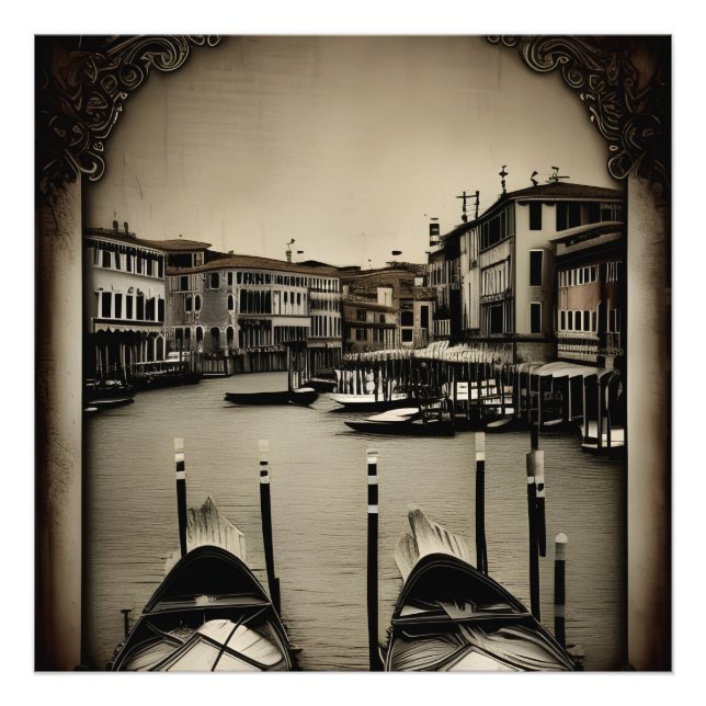 Vintages Italien/Italien, Venezia Fotodruck (Vorne)