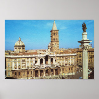 Vintages Italien, Kirche S Maria Maggiore Rom Poster