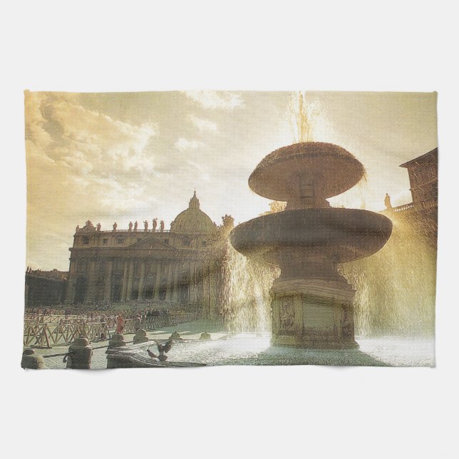 Vintages Italien, Rom, der Vatikan, St Peter Handtuch (Horizontal)