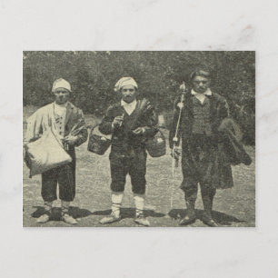 Vintages Italien, Sizilien, traditionelles Kostüm Postkarte