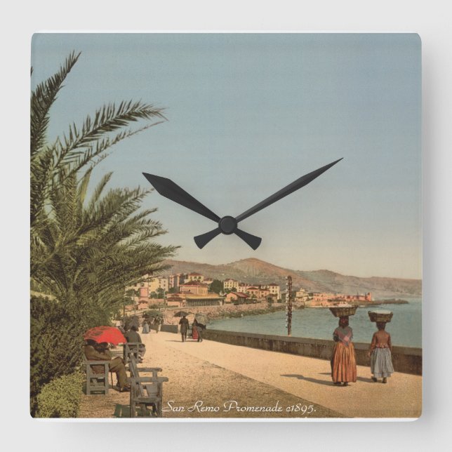 Vintages Italien - Uhr der San Remo Promenade (Vorderseite)