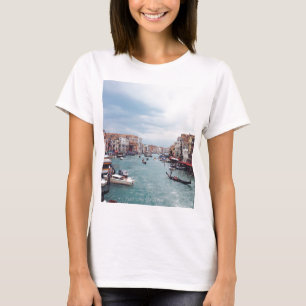 Vintages Italien - Venedig-Kanal-Foto T-Shirt