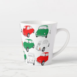 Vintages italienisches Automuster Latte Tasse