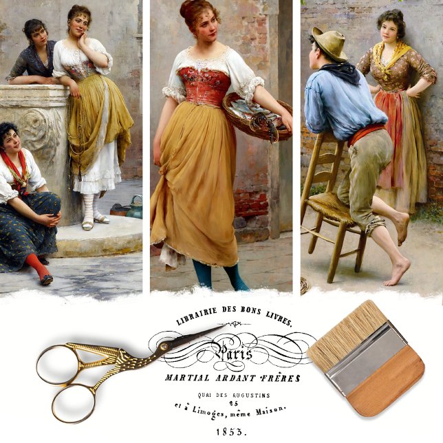 Vintages italienisches Dekopapier Geschenkpapier Set (Von Creator hochgeladen)