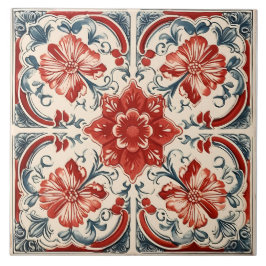 Vintages italienisches Mittelmeer-Muster Fliese