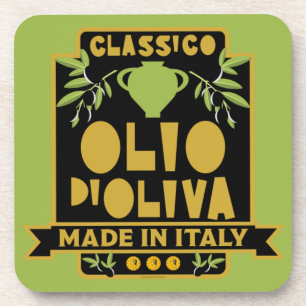 Vintages italienisches Olivenöl Getränkeuntersetzer