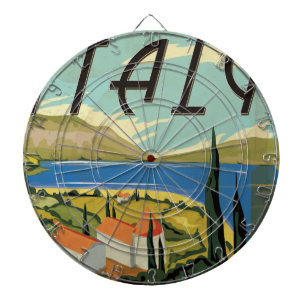 Vintages italienisches Plakat Dartscheibe