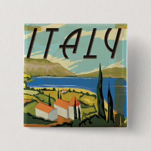 Vintages italienisches Poster Button