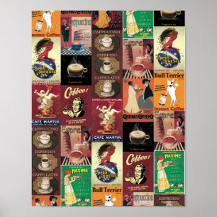 Vintages italienisches Poster-Coffee Café Poster