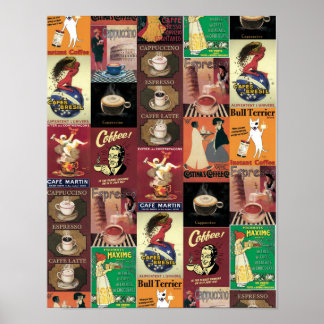 Vintages italienisches Poster-Coffee Café Poster