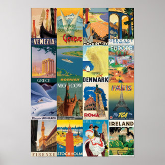 Vintages italienisches Poster-Travel Europe Poster