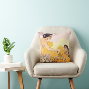 Vintages italienisches Poster von 1917 Kissen