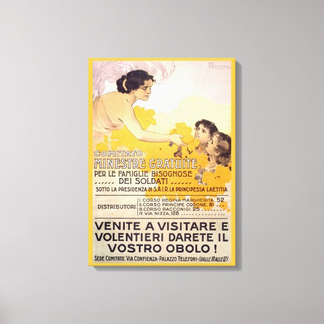 Vintages italienisches Poster von 1917 Leinwanddruck (Vorderseite)