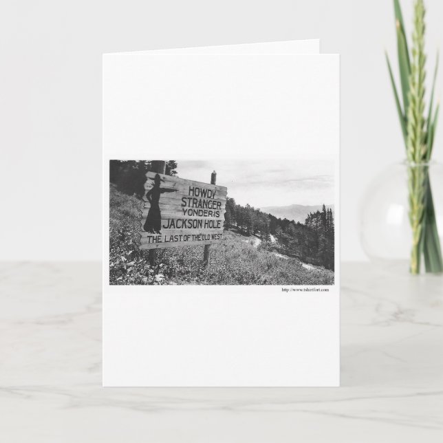 Vintages Jackson Hole Karte (Vorderseite)