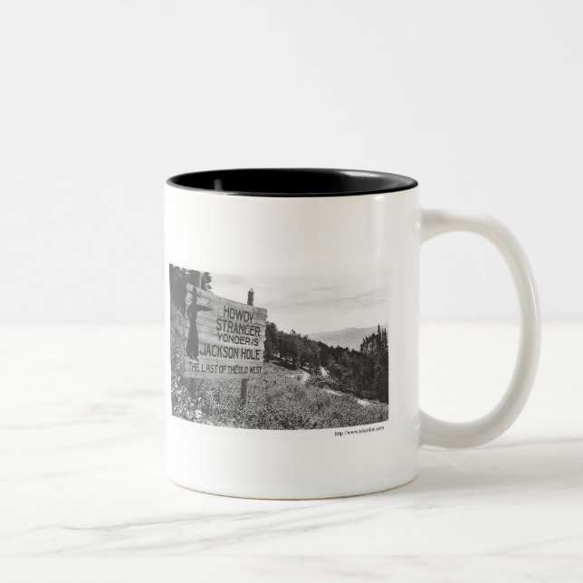 Vintages Jackson Hole Zweifarbige Tasse (Rechts)