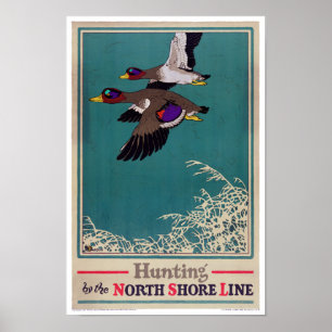 Vintages Jagd-Plakat wieder hergestellt Poster