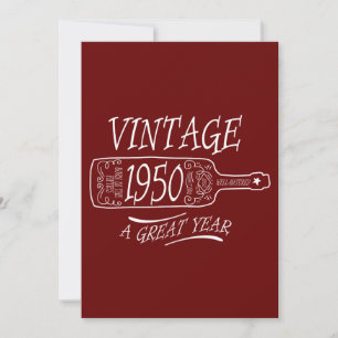 Vintages Jahr 1950 Einladung