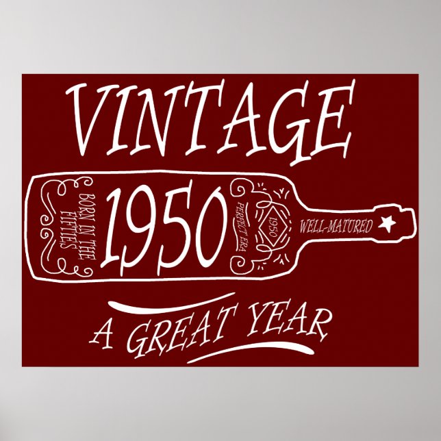 Vintages Jahr 1950 Poster (Vorne)