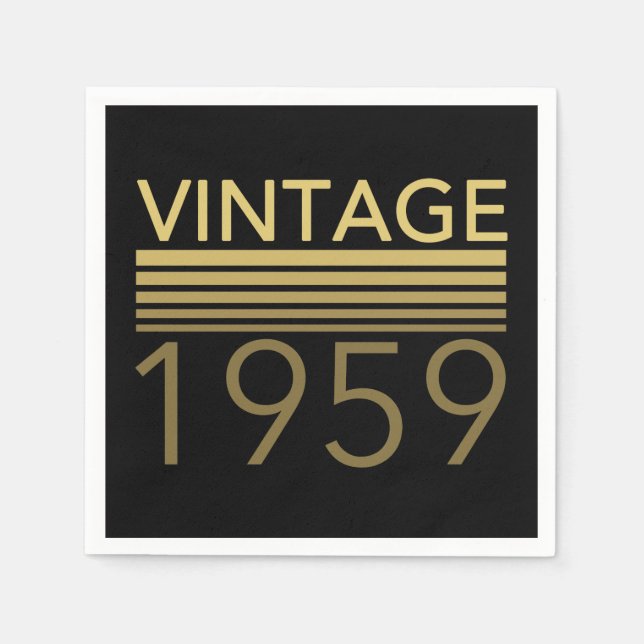 Vintages Jahr 1959 Serviette (Vorderseite)